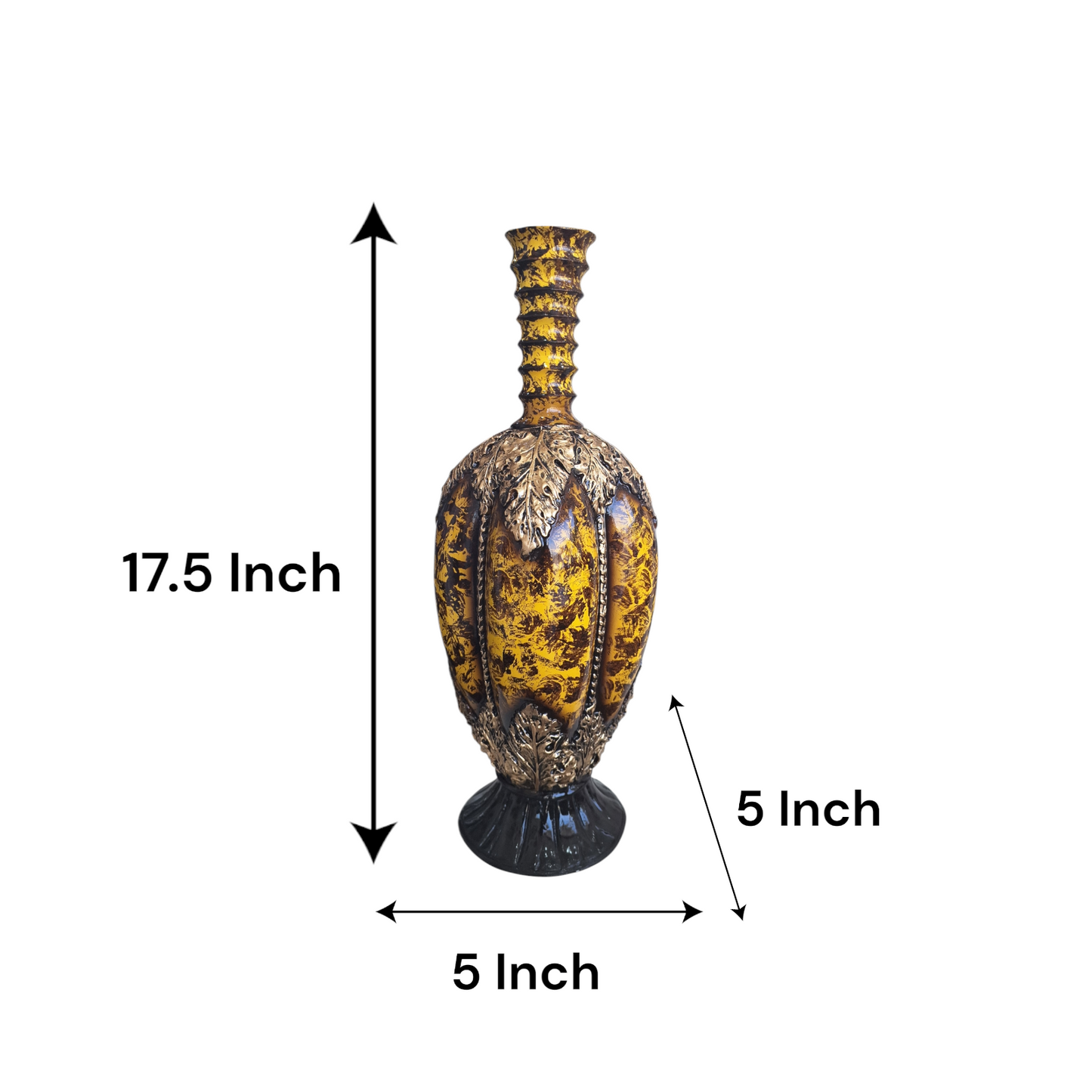 Yellow Black Flower Pot