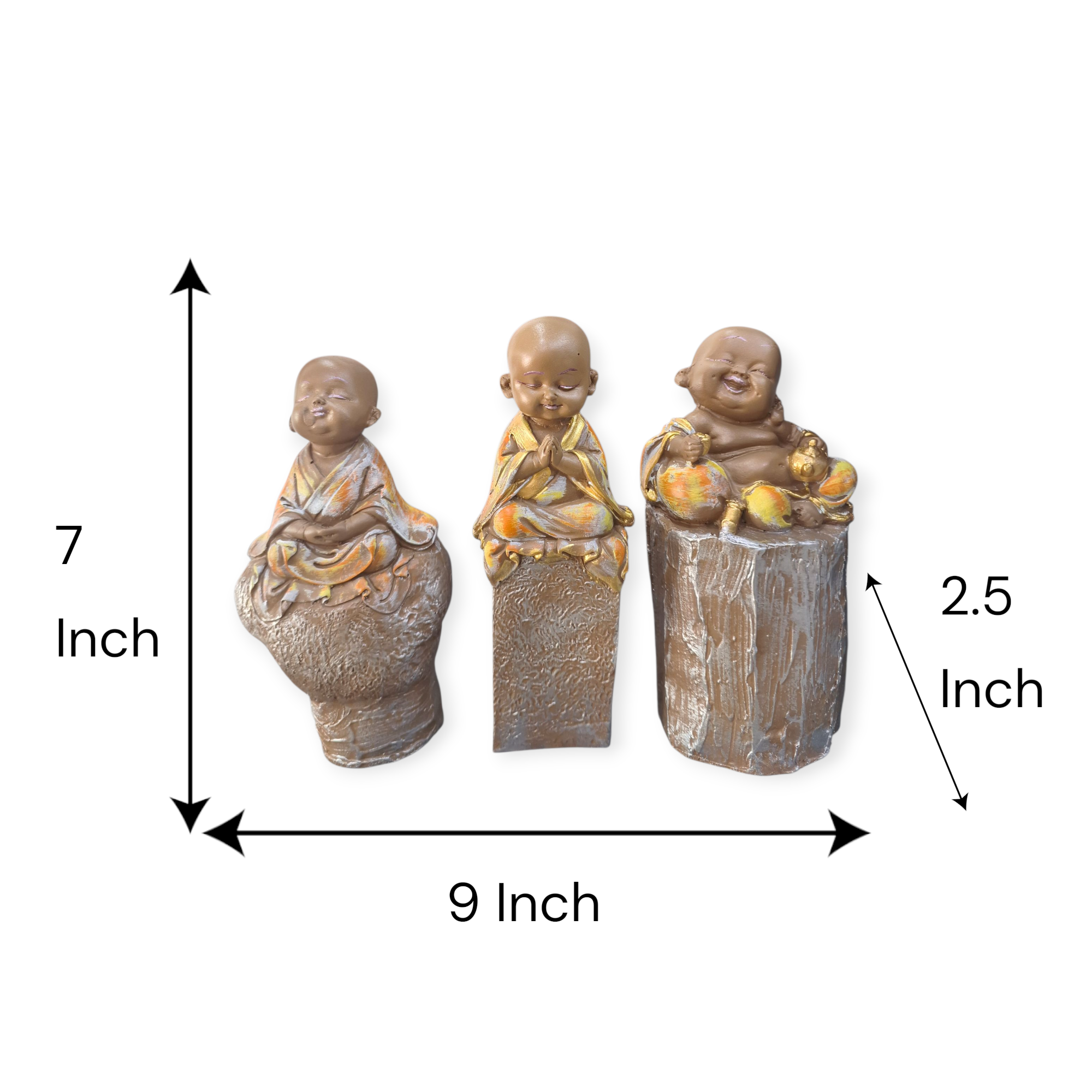 Laughing Buddha Set of 3