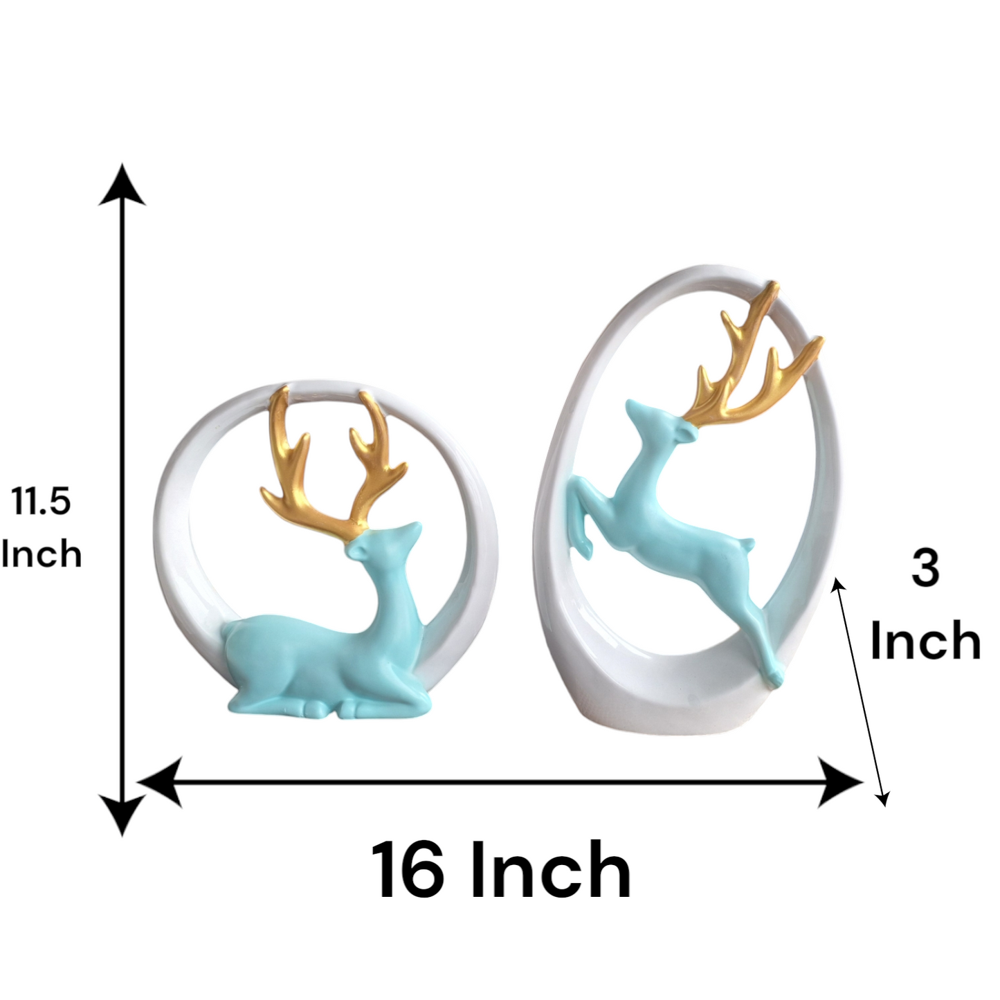 Deer Modern Art Set of 2