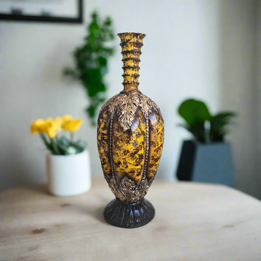Yellow Black Flower Pot