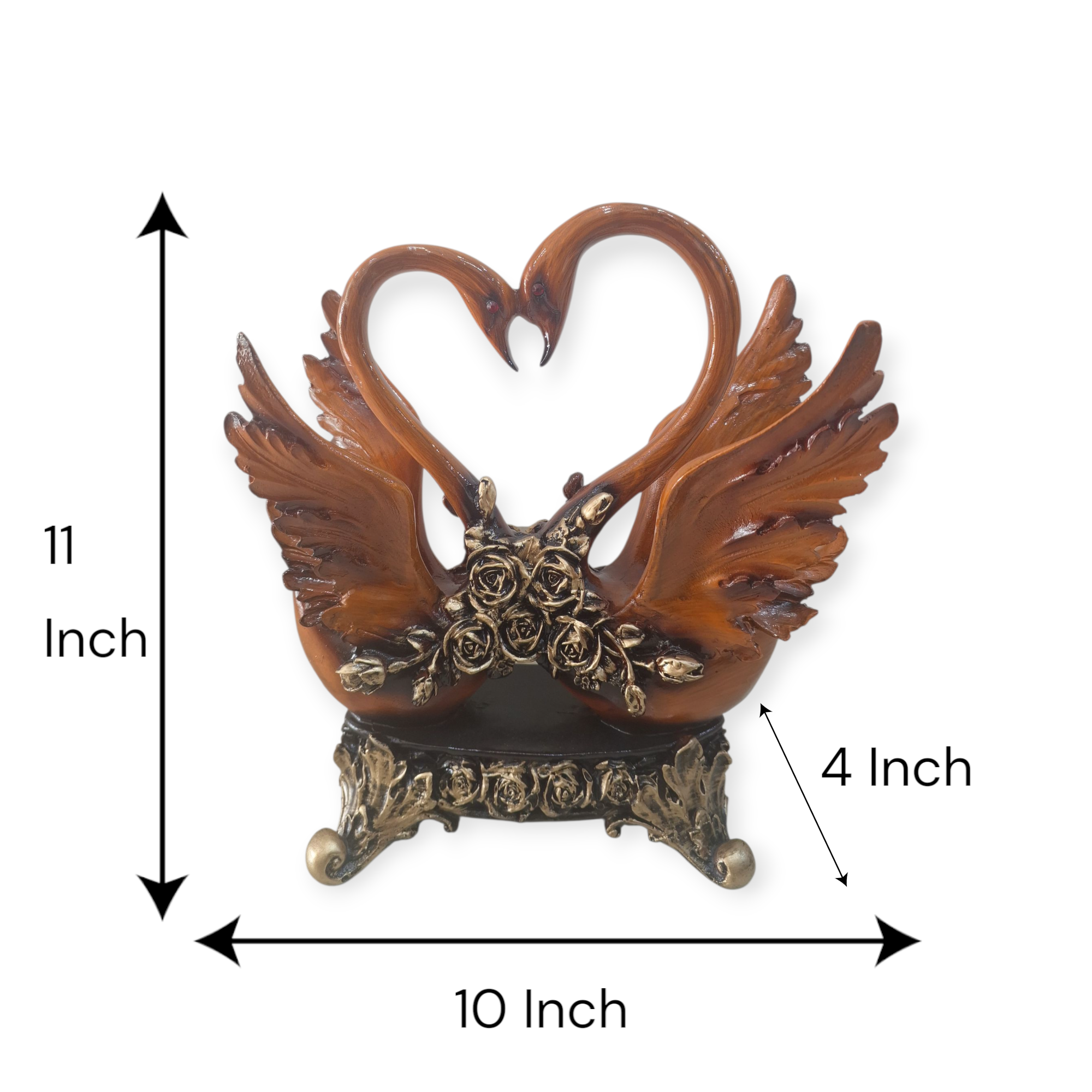 Heart Swan ( Polyresin )